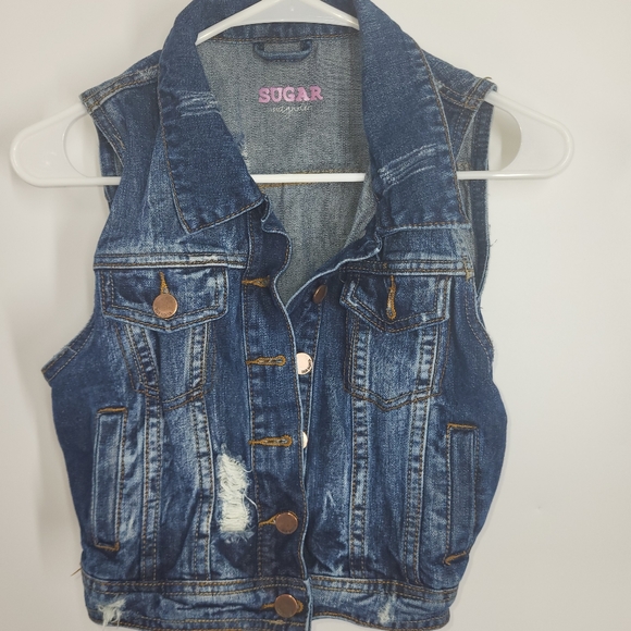 Sugar Magnolia Jean Jacket Vest - Picture 1 of 7
